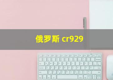 俄罗斯 cr929